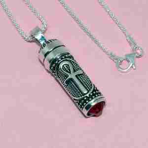 COLGANTE COFRE DE LOS DESEOS PLATA SIMBOLO ANKH